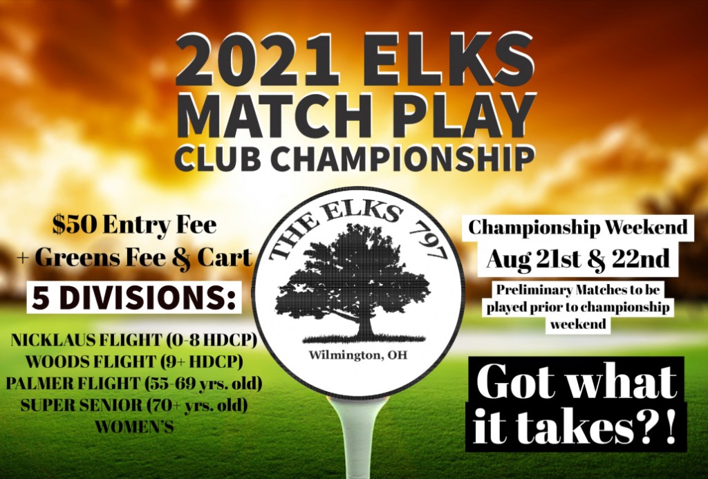 2021 Elks Match Play Club Championship flyer